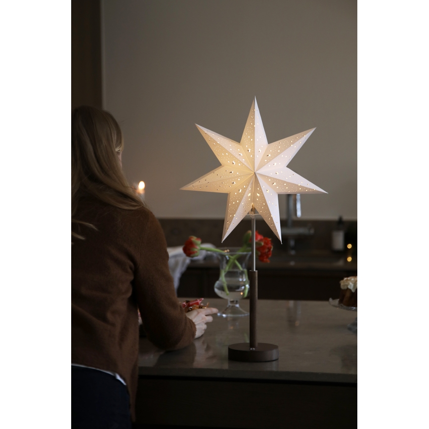 Markslöjd 706493 - Decorațiune de Crăciun LED reîncărcabilă NOELLA LED/0,5W/3,7V 2000 mAh maro/alb