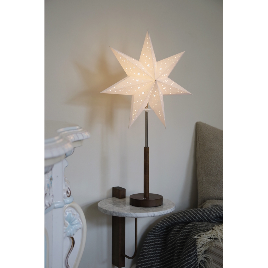 Markslöjd 706493 - Decorațiune de Crăciun LED reîncărcabilă NOELLA LED/0,5W/3,7V 2000 mAh maro/alb