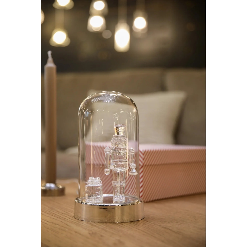 Markslöjd 706526 - LED decorațiune de Crăciun ISLA LED/0,12W/3xAA crom lucios/spargător de nuci