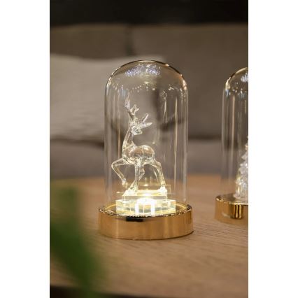 Markslöjd 706529 - Decorațiune LED de Crăciun ISLA LED/0,06W/3xAA alamă/ren