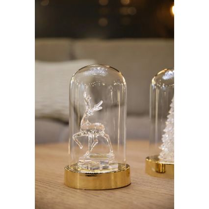Markslöjd 706529 - Decorațiune LED de Crăciun ISLA LED/0,06W/3xAA alamă/ren