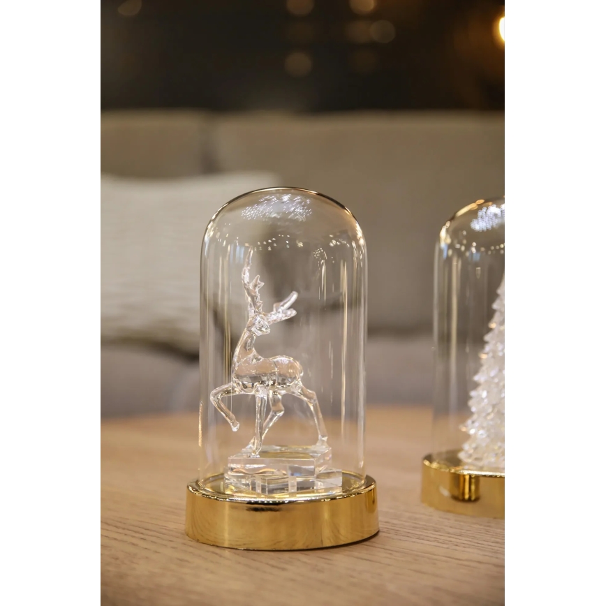 Markslöjd 706529 - Decorațiune LED de Crăciun ISLA LED/0,06W/3xAA alamă/ren