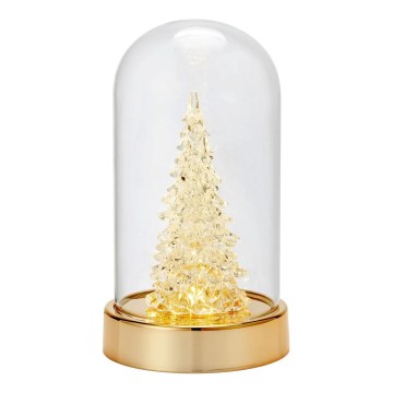 Markslöjd 706531 - Decorațiune de Crăciun cu LED ISLA LED/0,06W/3xAA alamă/brăduț
