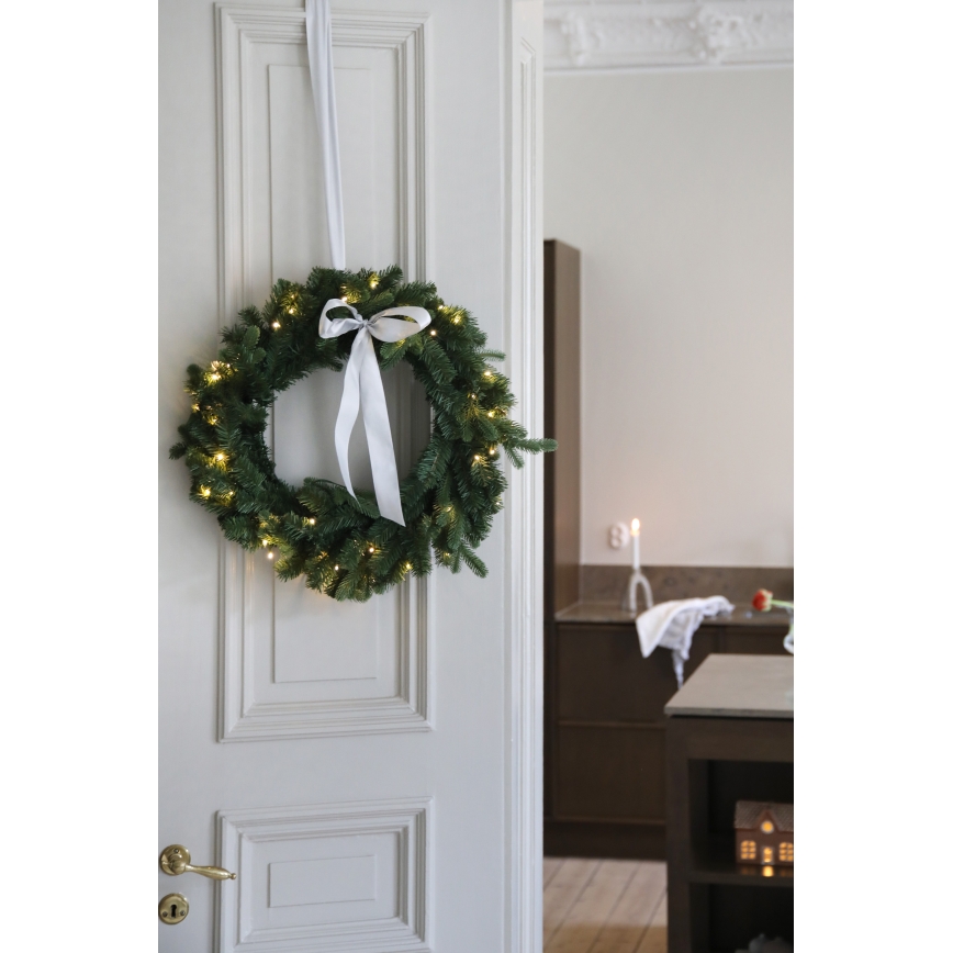 Markslöjd 706541 - coroniță de Crăciun LED pentru exterior VINTRA LED/3W/3xAA diam. 60 cm IP44 alb cald