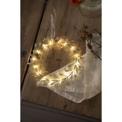 Markslöjd 706557 - Decorațiune LED de Crăciun ARIA LED/3,12W/2xAA argintie