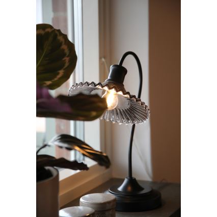 Markslöjd NOVIA 109151 - Lampă de masă 1xE27/60W/230V, negru/gri fumuriu