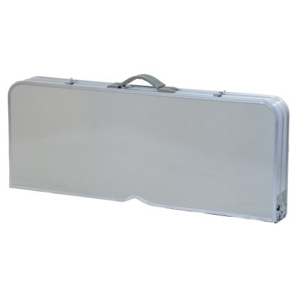 Masă pliabilă de camping cu scaune, alb/mat cromat