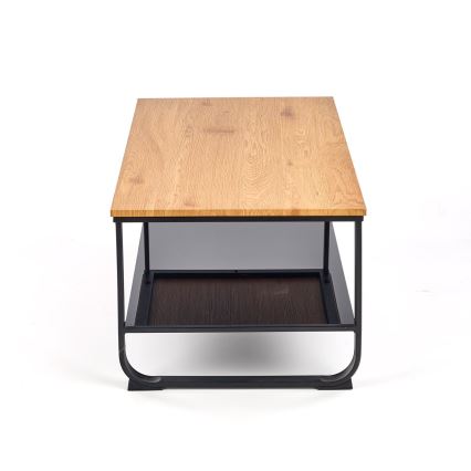 Masă de cafea ARTIGA 45x105 cm negru/bej
