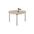 Masă de cafea AURA, diametru 55 cm, stejar/antracit
