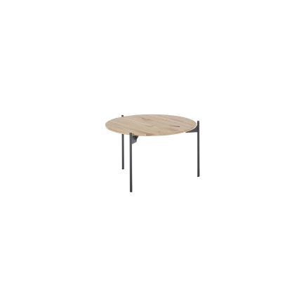 Masă de cafea AURA, diametru 55 cm, stejar/antracit