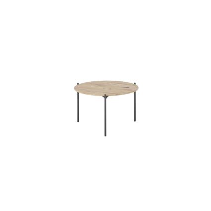 Masă de cafea AURA, diametru 55 cm, stejar/antracit