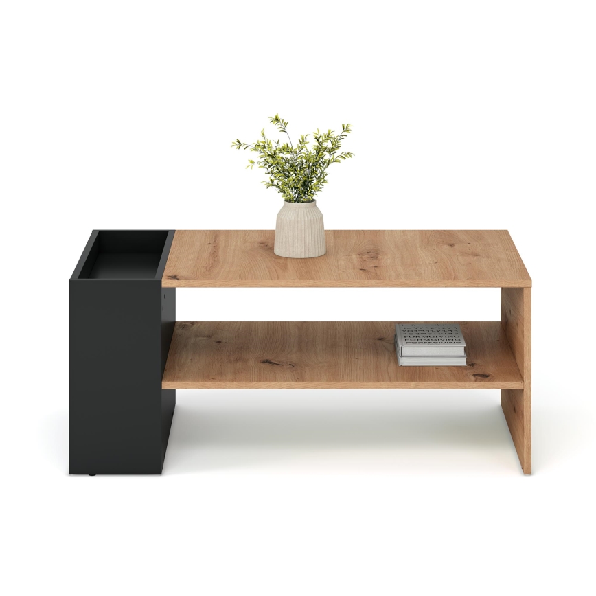 Masă de cafea BELA 100x42 cm stejar Artisan/antracit