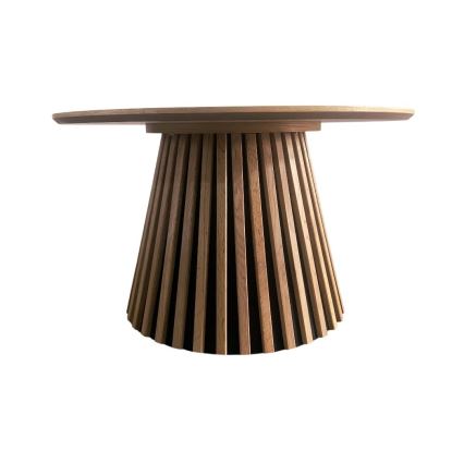 Masă de cafea CARINA, Ø 75 cm, stejar/negru