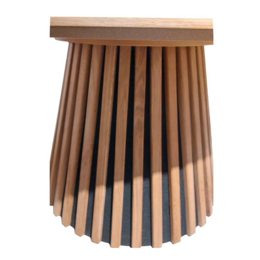 Masă de cafea CARINA, Ø 75 cm, stejar/negru