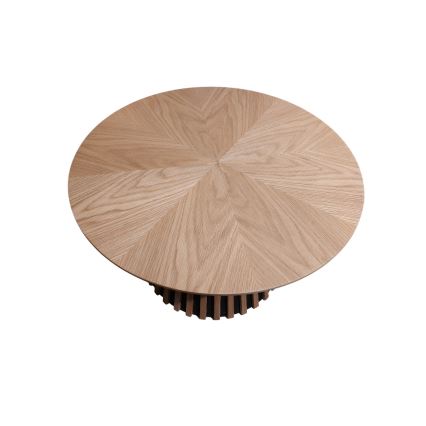 Masă de cafea CARINA, Ø 75 cm, stejar/negru