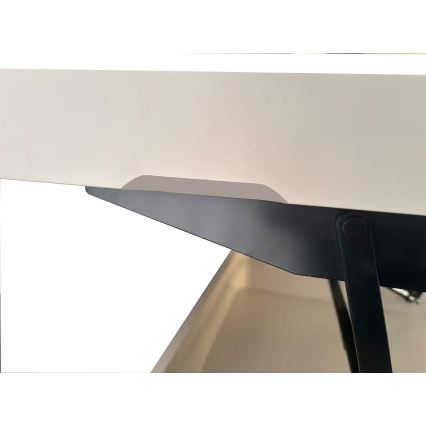 Masă de cafea cu blat cu mecanism de ridicare și poliță OASIS 75x75 cm crem/negru