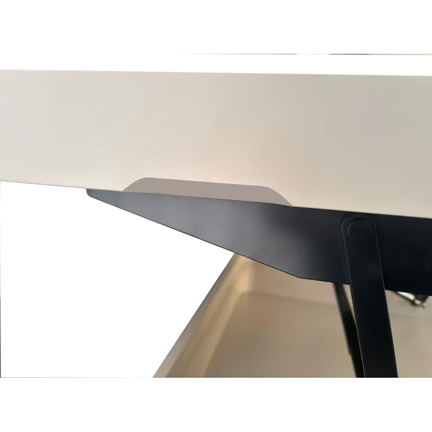 Masă de cafea cu blat cu mecanism de ridicare și poliță OASIS 75x75 cm crem/negru