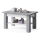 Masă de cafea extensibilă cu poliță ADONIS 110/150x68 cm gri beton/alb