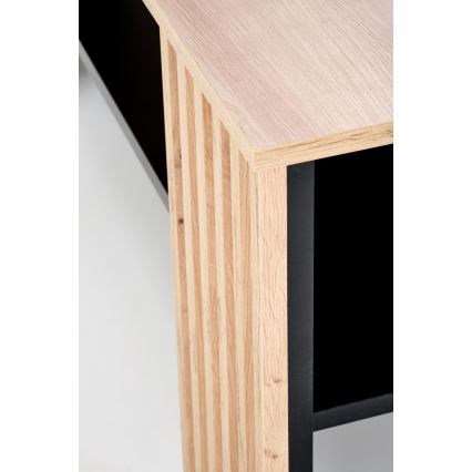 Masă de cafea FORMA 110x65 cm maro/neagră