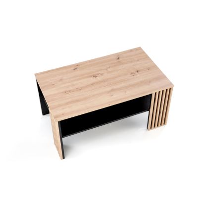 Masă de cafea FORMA 110x65 cm maro/neagră