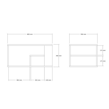 Masă de cafea JELIO, decor marmură, bej