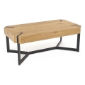 Masă de cafea LAVIDA 43x110 cm stejar auriu/negru