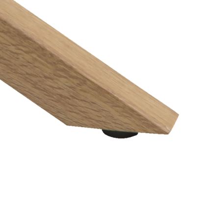 Masă de cafea LUCA, 82 cm, sticlă transparentă/stejar