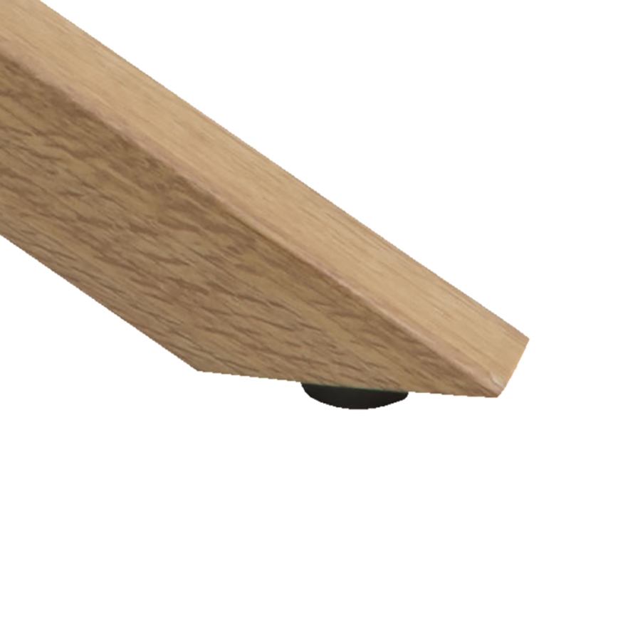 Masă de cafea LUCA, 82 cm, sticlă transparentă/stejar