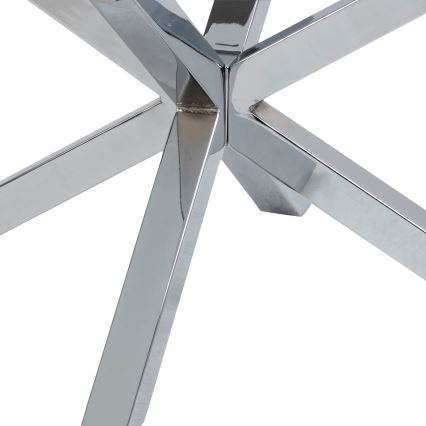 Masă de cafea LUCA, 82 cm, transparentă/argintie