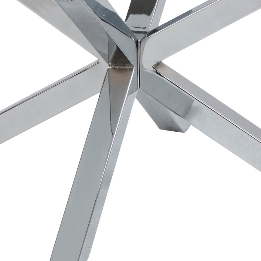 Masă de cafea LUCA, 82 cm, transparentă/argintie