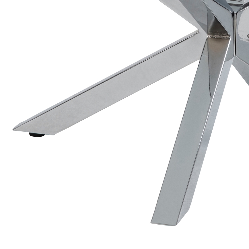 Masă de cafea LUCA, 82 cm, transparentă/argintie