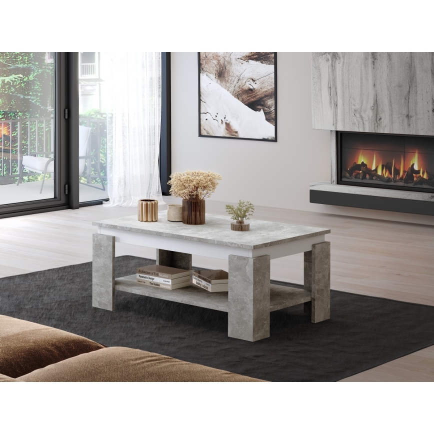 Masă de cafea LUNO gri beton/antracit