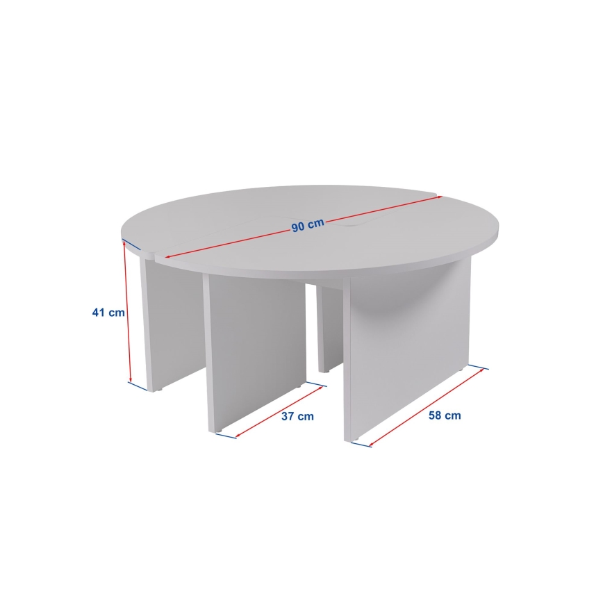 Masă de cafea LUVIA, decor marmură bej