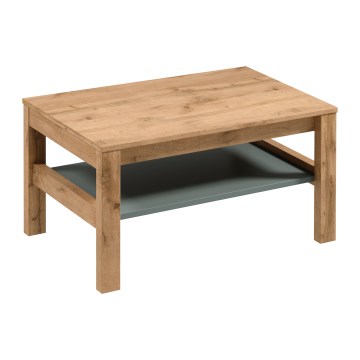 Masă de cafea MENTA 90x45 cm stejar wotan/verde