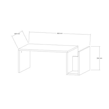 Masă de cafea MONEL, finisaj marmură, gri
