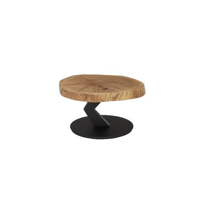 Masă de cafea ODIN, diametru 75 cm, stejar/negru