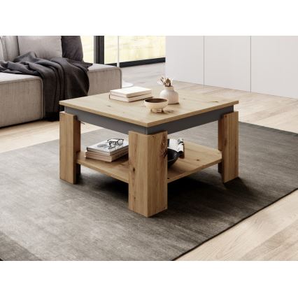 Masă de cafea OLAF, stejar artisan/antracit