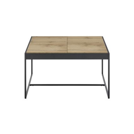 Masă de cafea PULSE 83x83 cm stejar/negru