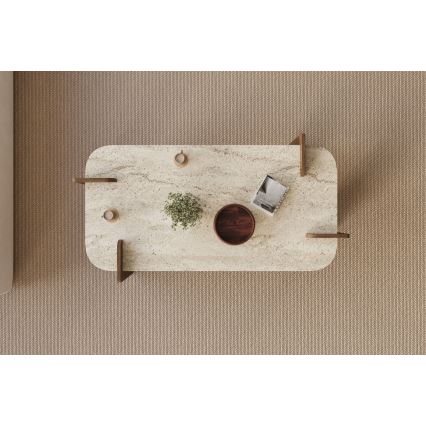 Masă de cafea PURO 120x60 cm nuc/bej
