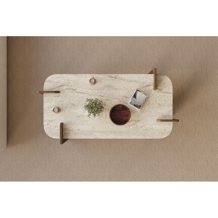 Masă de cafea PURO 120x60 cm nuc/bej