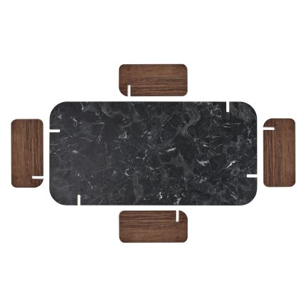 Masă de cafea PURO 120x60 cm nuc/negru