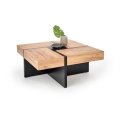 Masă de cafea RADIX 100x100 cm negru/maro