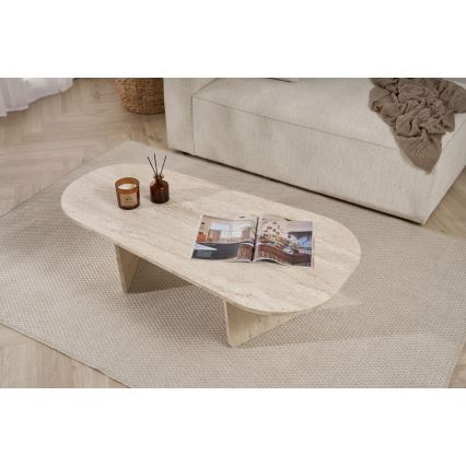 Masă de cafea ROND, 130 x 65 cm, bej