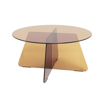 Masă de cafea SANOS, 80 cm, maro fumuriu