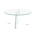 Masă de cafea SANOS, 80 cm, transparentă