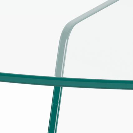 Masă de cafea SANOS, 80 cm, transparentă