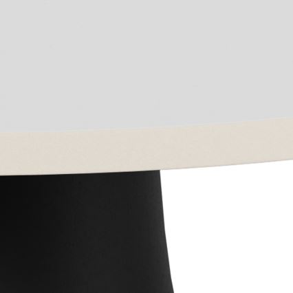 Masă de cafea SANTORINI, Ø 45 cm, alb/negru, ceramică