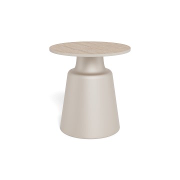 Masă de cafea SANTORINI Ø 45 cm bej/gri/ceramică