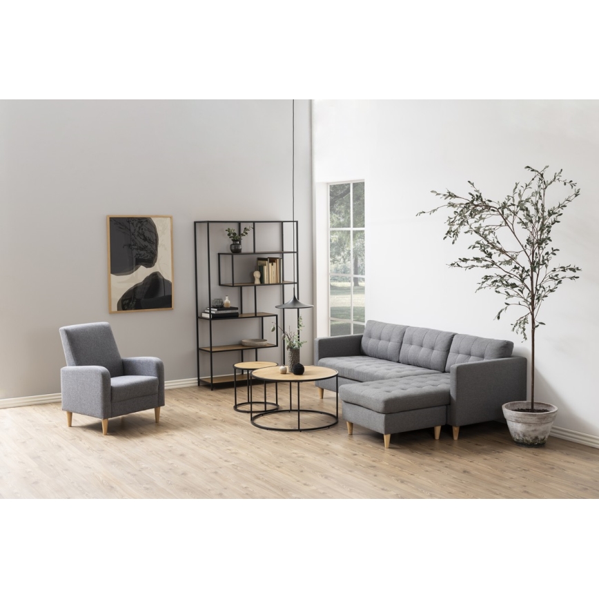 Masă de cafea SARON, stejar/negru