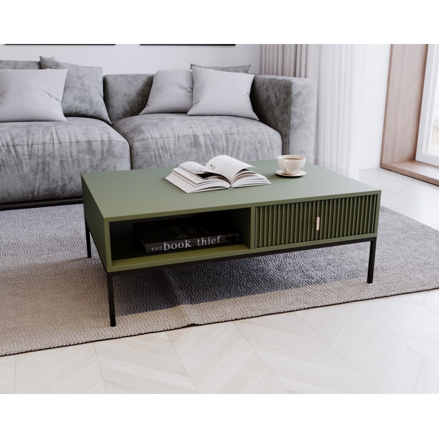 Masă de cafea SUE, verde/negru